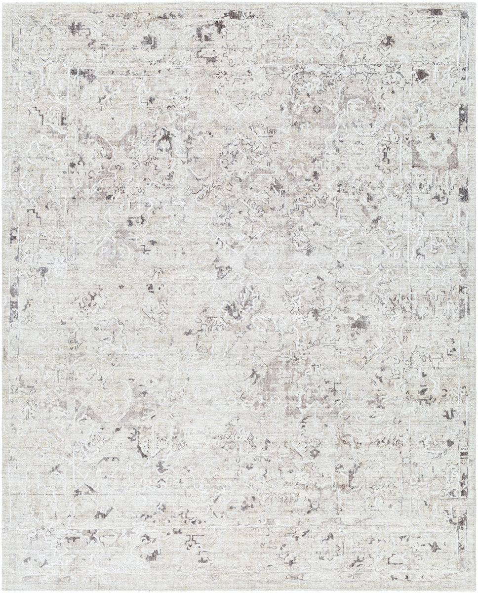 Jordan JOR-2306 9' x 12' Handmade Rug JOR2306-912  Charcoal, Gray, Taupe, White, Light Gray Surya