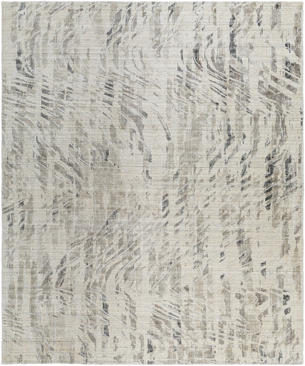 Jordan JOR-2308 9' x 12' Handmade Rug JOR2308-912  Ash, Metallic - Silver, Light Silver, Pewter Surya