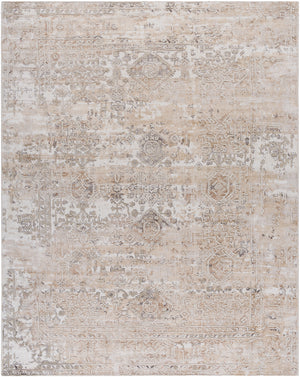 Jordan JOR-2309 8' x 8' Round Handmade Rug JOR2309-8RD  Ash, Metallic - Silver, Pearl Surya