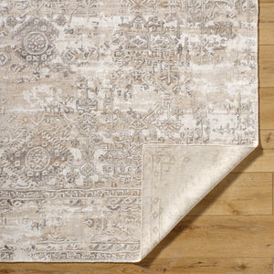 Jordan JOR-2309 8' x 8' Round Handmade Rug JOR2309-8RD  Ash, Metallic - Silver, Pearl Surya