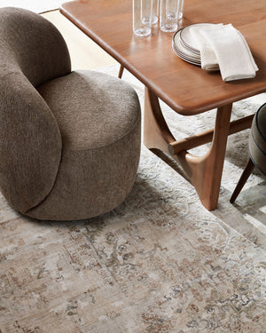 Jordan JOR-2309 8' x 8' Round Handmade Rug JOR2309-8RD  Ash, Metallic - Silver, Pearl Surya