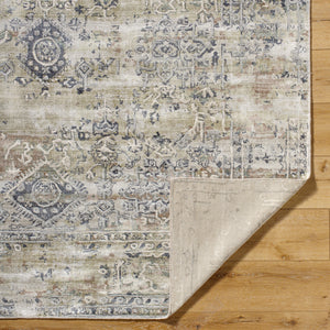 Jordan JOR-2310 8' x 8' Round Handmade Rug JOR2310-8RD  Metallic - Silver, Sterling Grey, Grey Surya