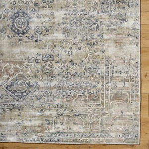 Jordan JOR-2310 8' x 8' Round Handmade Rug JOR2310-8RD  Metallic - Silver, Sterling Grey, Grey Surya