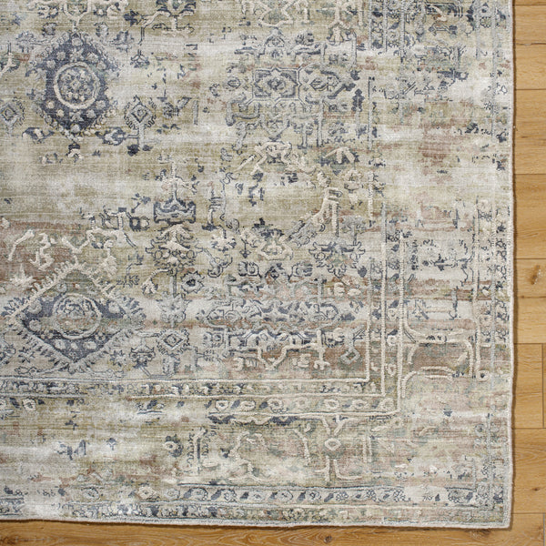 Jordan JOR-2310 8' x 8' Round Handmade Rug JOR2310-8RD  Metallic - Silver, Sterling Grey, Grey Surya