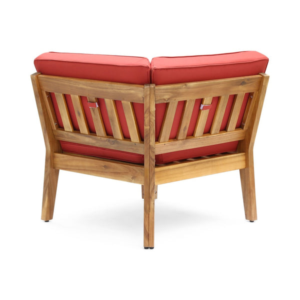 English Elm Christopher Knight Home® - Grenada 8-Seater Acacia Wood Sectional Sofa Set With Plush Cushions For Stylish Outdoor Comfort P3 N773OS00062R-GIGA