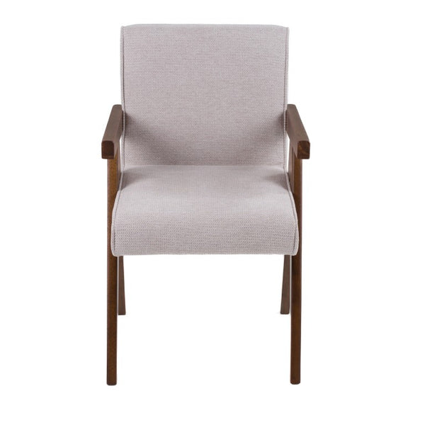 VIG Furniture Joseline Beige Upholstered Dining Chairs Set Of 2 — Walnut Frame, Contemporary Comfort, Durable Build VGMA-MI-1233-DC-BGE