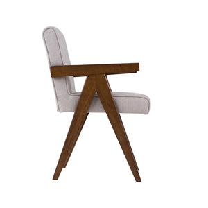VIG Furniture Joseline Beige Upholstered Dining Chairs Set Of 2 — Walnut Frame, Contemporary Comfort, Durable Build VGMA-MI-1233-DC-BGE
