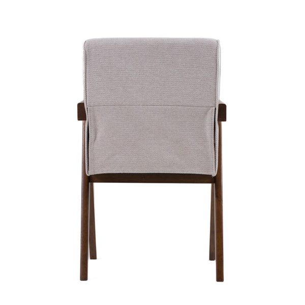 VIG Furniture Joseline Beige Upholstered Dining Chairs Set Of 2 — Walnut Frame, Contemporary Comfort, Durable Build VGMA-MI-1233-DC-BGE