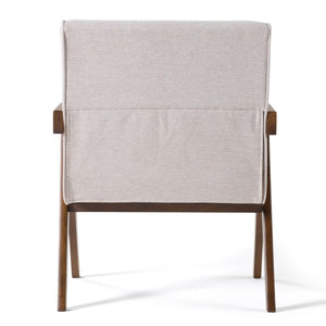 VIG Furniture Joseline Beige Fabric Accent Chair Set Of 2 With Walnut Legs — Modern Foam-Padded Comfort, Durable Finish VGMA-MI-1283-BGE