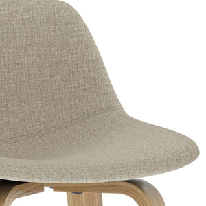 English Elm Randolph Mid-Century Modern Bentwood Bar Stools - Set Of 2 With Upholstered Seats & Chrome Footrests B136P159454-GIGA