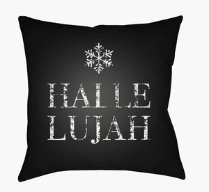 Livabliss Hallelujah Woven Polyester Square Accent Pillow for Sofa Bench or Modern Living Room JOY006-1818