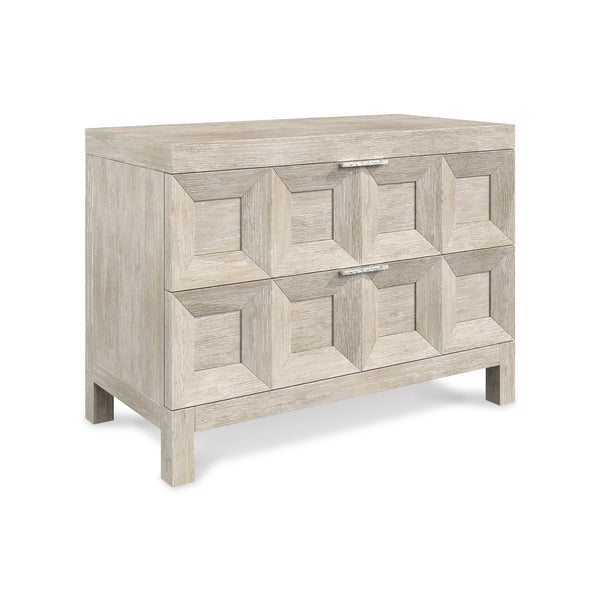Bernhardt Bernhardt Prado Nightstand With Rustic-Modern Ash & Oak Veneer, Soft-Close Drawers And Usb Charging Tawny 38"W x 19"D x 28"H 324231A