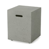 Christopher Knight Home® - Noble House - Aidan Outdoor Lightweight Concrete Tank Holder Side Table