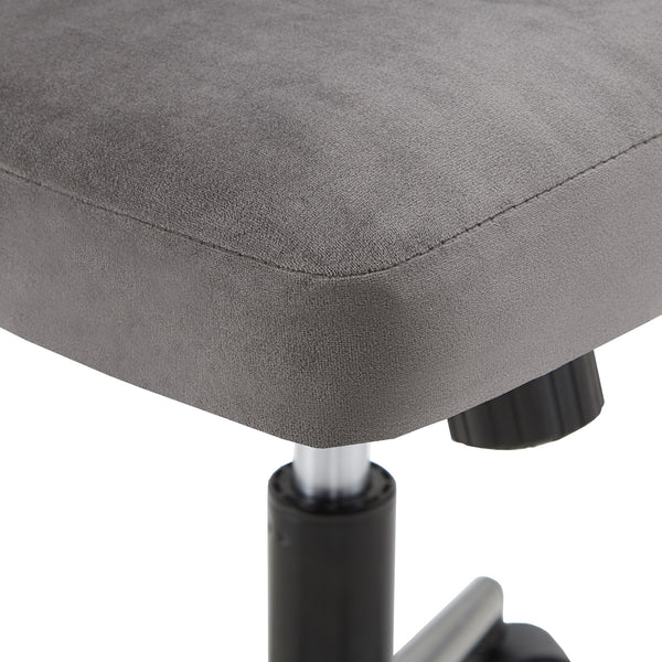 Homelegance By Top-Line Edoardo Curved Back Velvet Wave Pattern Office Chair Dark Grey Velvet