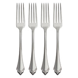 Oneida Kenwood Dinner Forks 4-Piece Set, 18/10 Stainless Steel, Mirror Finish, Dishwasher Safe