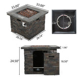 Christopher Knight Home® - Noble House - Blaeberry Outdoor Square Fire Pit