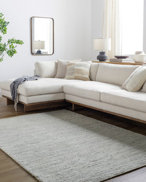 Japandi JPD-2301 9' x 12' Handmade Rug JPD2301-912  Light Grey, Light Silver, Ash Surya