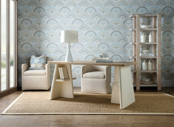 Hooker Furniture Commerce Upholstered Arm Chair With Barrel Silhouette, Performance Fabric & Casters For Mobility And Style Beige 7228-75010-05