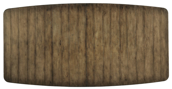 Hooker Furniture Sundance Rustic Rectangle Dining Table With 18" Expandable Leaf, Cliffside Finish, Seats 8–10 6015-75207-89