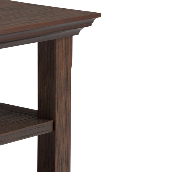 English Elm Acadian End Table - Handcrafted Farmhouse Brown Wood Accent With Two Open Shelves For Storage B136P159688