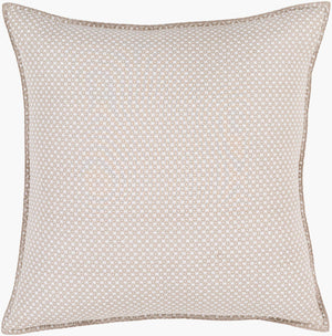 Surya Japiko 26"W X 26"L Sham - Elegant Global-inspired Design, Durable Cotton & Flax, Home Decor Charm! Tan Cotton,Flax,Cotton,Flax Jpk1001-es