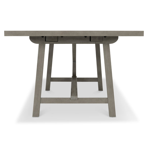 Bernhardt Bernhardt Albion Extendable Dining Table 88-124" Pewter White Oak Farmhouse With X-Stretcher Stability K1749