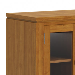 English Elm Cosmopolitan 72" Wide Tv Media Stand - Handcrafted Solid Wood In Light Golden Brown For Modern Living B136P158555