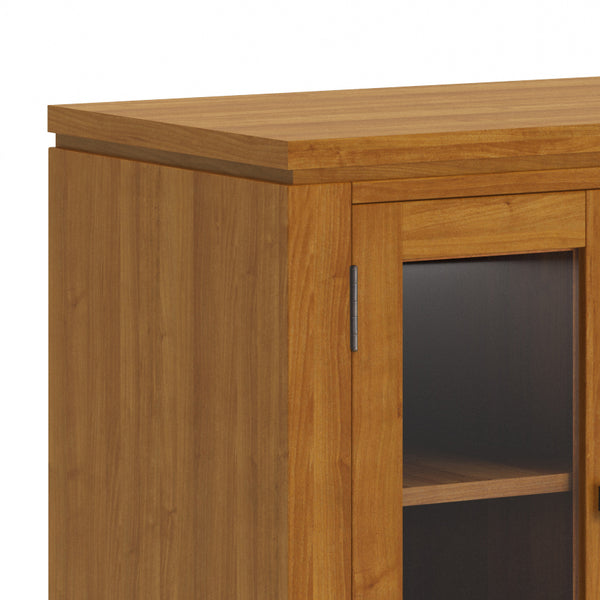 English Elm Cosmopolitan 72" Wide Tv Media Stand - Handcrafted Solid Wood In Light Golden Brown For Modern Living B136P158555