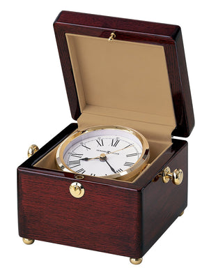 Hekman Furniture 645443 Bailey Tabletop Clock - Elegant Rosewood Finish With Brass Accents For Timeless Home Decor Rosewood Bailey Tabletop Clock 645443
