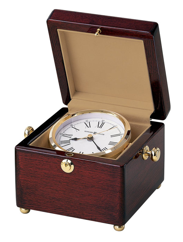 Hekman Furniture 645443 Bailey Tabletop Clock - Elegant Rosewood Finish With Brass Accents For Timeless Home Decor Rosewood Bailey Tabletop Clock 645443