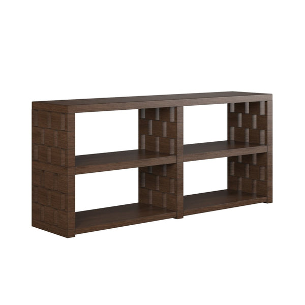 A.R.T. Furniture Verge Console Table - Handcrafted Walnut Finish, Geometric Design & Versatile Storage for Modern Spaces 337307-1960