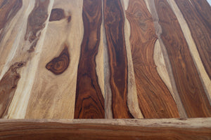 Porter Designs Kalispell Solid Sheesham Wood Dining Table - Handcrafted Arts & Crafts Elegance Natural Wood 07-196-01-2419