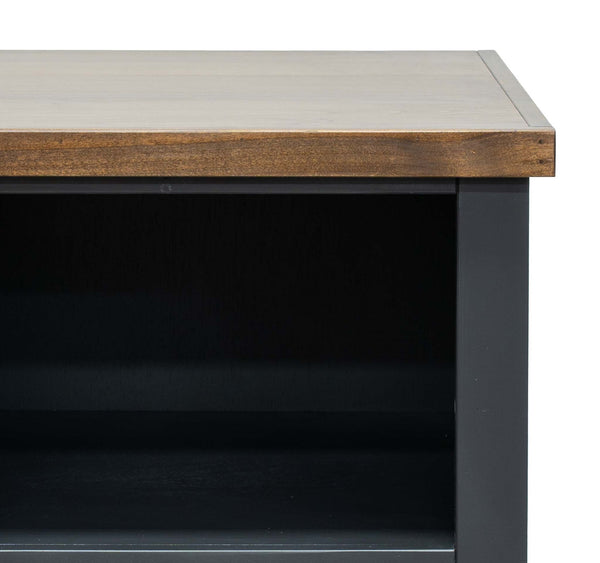 Legends Furniture Bridgevine Home Essex 72 Inch High 5-shelf Bookcase, No Assembly Required, Black And Whiskey Finish Black Poplar Solids And Okoume Veneers Es6672.Swk