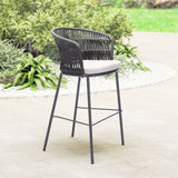 Freycinet Barstool Black 703989 Zuo Modern