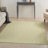 Nourison Courtyard COU01 Machine Made Power-loomed Borderless Design Indoor/Outdoor Modern Outdoor Rug Ivory Green, Ivory Green 100% Polypropylene 99446841964