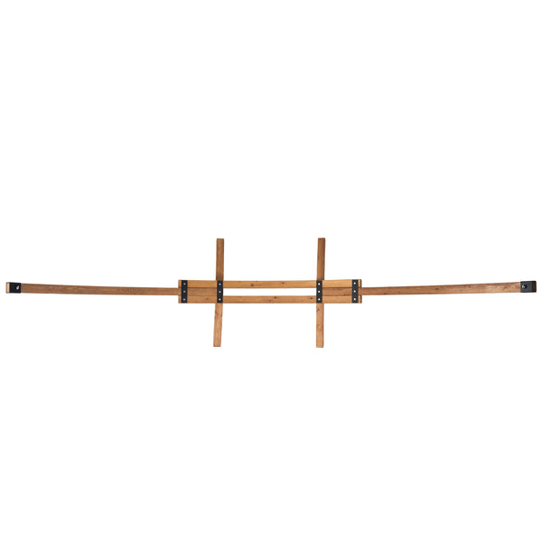 English Elm Richardson Curved Arc Larch Wood Hammock Stand Outdoor Hardwood Frame Holds 400 Lbs 54883.00BSE