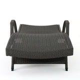 Christopher Knight Home® - Noble House - Salem Outdoor Grey Wicker Armed Chaise Lounge