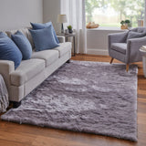 Feizy Rugs Indochine Plush Hand-tufted Polyester Shag Rug - Luxurious High Pile For Contemporary Spaces Purple Polyester 4944550fsmyamse04