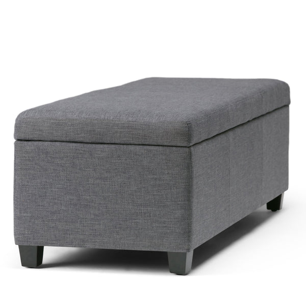English Elm Avalon Storage Ottoman Bench - Stylish Slate Grey With Hidden Storage, Comfortable Seating & Child-Safe Design B136P158646
