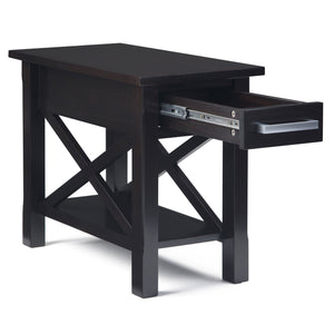 English Elm Kitchener Narrow Side Table In Rich Hickory Brown – Versatile Storage For Small Spaces & Style B136P159550