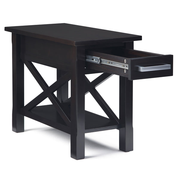 English Elm Kitchener Narrow Side Table In Rich Hickory Brown – Versatile Storage For Small Spaces & Style B136P159550