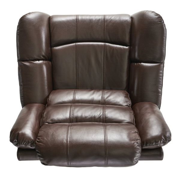 English Elm Christopher Knight Home® - Classic Glider Recliner with Luxurious PU Upholstery, Spacious Seat, Durable Frame, Ultimate Comfort Dark Brown 57412.00