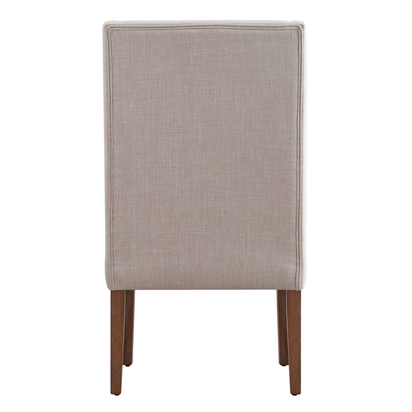 Homelegance By Top-Line Hazel Slipcovered Wingback Parson Chair Light Natural Wood