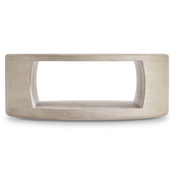 Bernhardt Bernhardt Lucerne Round Resin Cocktail Table with Wood Grain Texture and Casters 393014