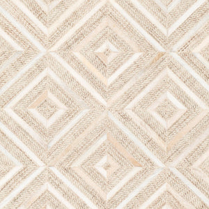 Surya Jardin 2' X 3' Handmade Area Rug - Modern Leather & Wool Blend, Durable Low Pile For High Traffic Areas Light Gray Wool,Leather Jrd2300-23