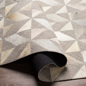 Jardin JRD-2301 8' x 10' Handmade Rug JRD2301-810  Medium Gray, Charcoal, Cream, Light Beige Surya