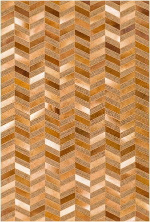 Surya Jardin 2' X 3' Handmade Area Rug - Modern Leather & Wool Blend, Durable Low Pile For High Traffic Areas Tan Wool,Leather Jrd2303-23