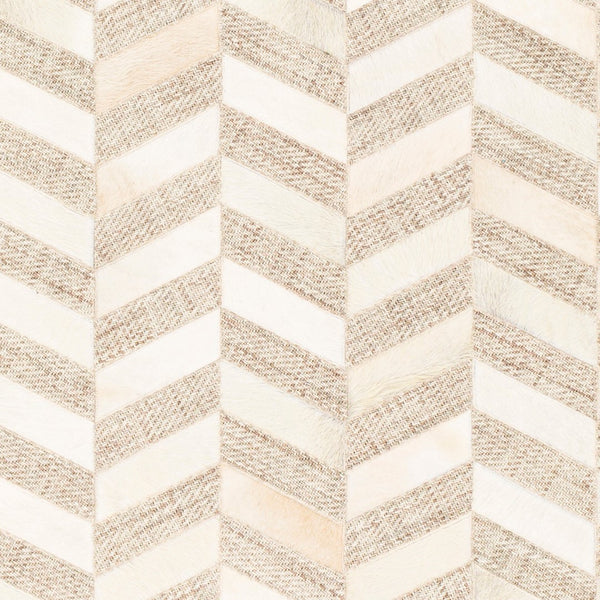 Surya Jardin 2' X 3' Handmade Area Rug - Modern Leather & Wool Blend, Durable Low Pile For High Traffic Areas Light Gray Wool,Leather Jrd2304-23