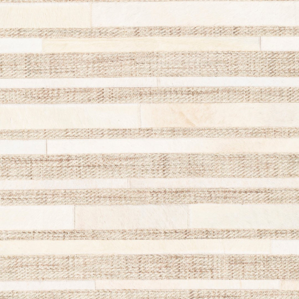 Surya Jardin 2' X 3' Handmade Area Rug - Modern Leather & Wool Blend, Durable Low Pile For High Traffic Areas Light Gray Wool,Leather Jrd2306-23