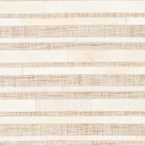 Surya Jardin 2' X 3' Handmade Area Rug - Modern Leather & Wool Blend, Durable Low Pile For High Traffic Areas Light Gray Wool,Leather Jrd2306-23